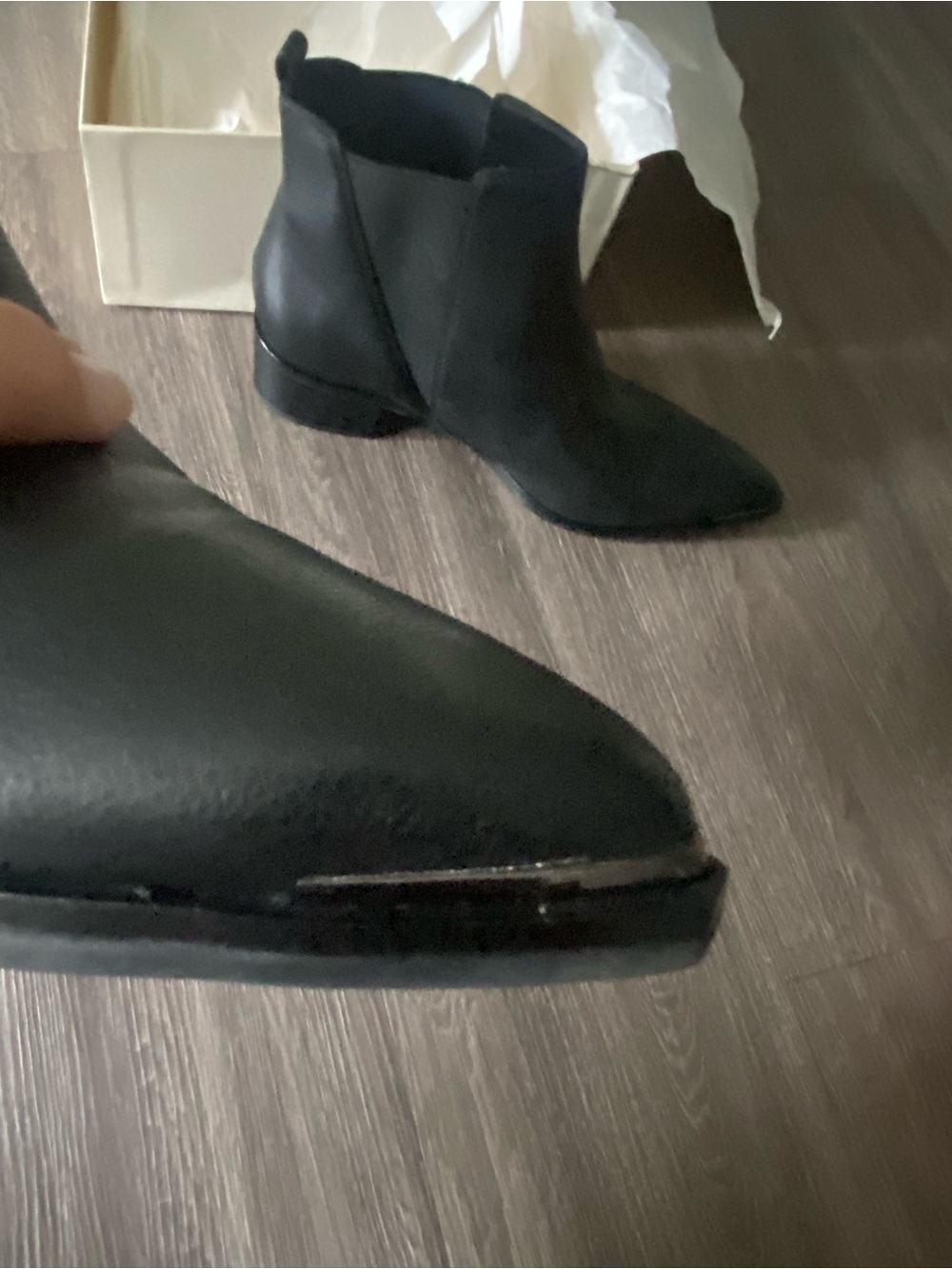 Marc Fisher Black Leather Ankle Boots - Picture 7 of 7